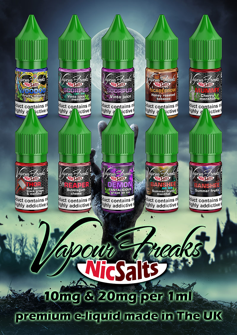 Buy Vapour Freaks NicSalt e-liquids wholesale manufacturer distributor