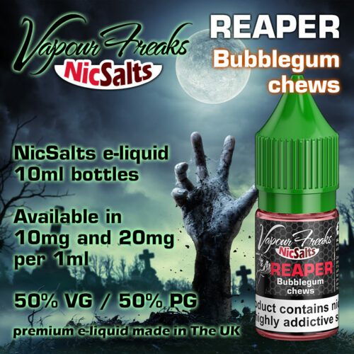Reaper - bubblegum chews - Vapour Freaks NicSalts e-liquids - 10ml