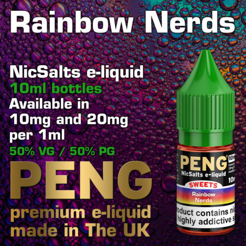 Rainbow Nerds - Peng NicSalts e-liquids - 10ml