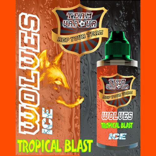Wolves Tropical Blast Ice - Team Vapour e-liquid - 70% VG - 100ml