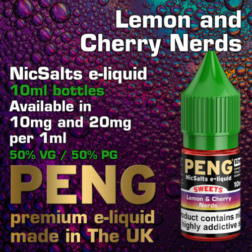 Lemon and Cherry Nerds - Peng NicSalts e-liquids - 10ml